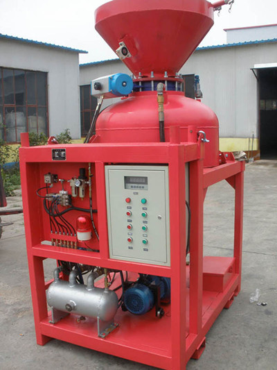 Refractory gunning machine for industrial kiln