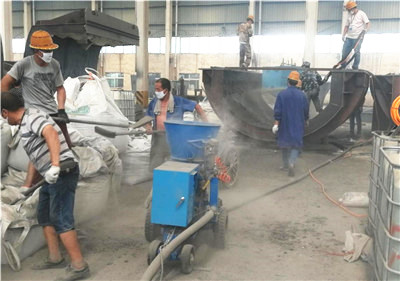 dry mixture refractory gunite machine