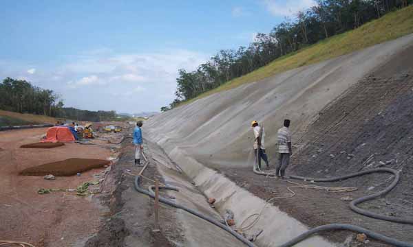 shotcrete machine grouting in different ways