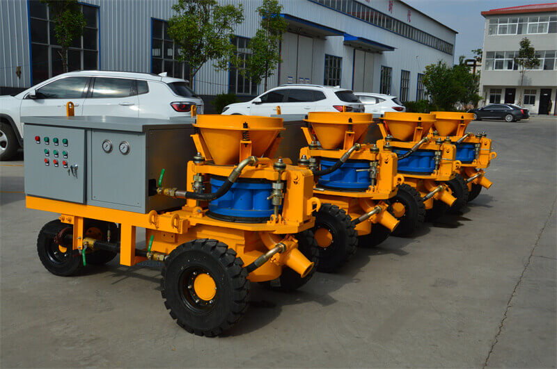 Shotcrete machine for underground mining