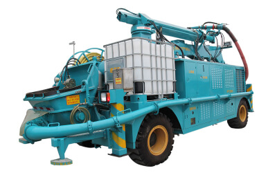 shotcrete machine is equipped