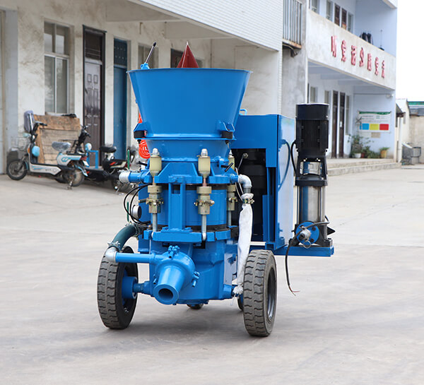 Refractory gunite machine for subway rail wheel