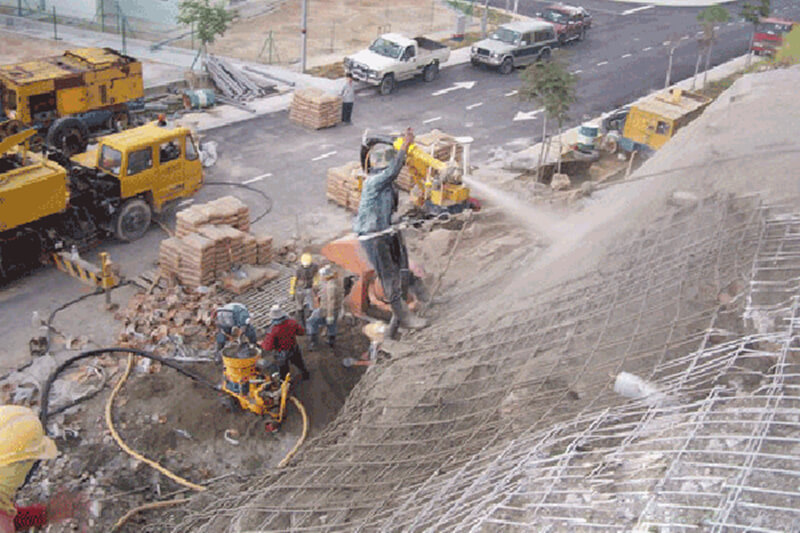 What are the advantages of dry mix shotcrete?